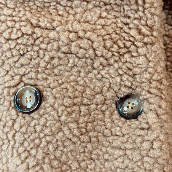 Parisian Teddy Coat Faux Shearling Mocha Longline US 8 (UK 12) NWT - Picture 9 of 12